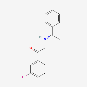 1-(3-Fluorophenyl)-2-{[(1S)-1-phenylethyl]amino}ethan-1-one