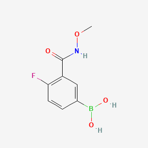 molecular formula C8H9BFNO4 B1417936 (4-Fluoro-3-(methoxycarbamoyl)phenyl)boronic acid CAS No. 913835-47-9