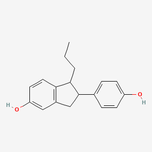 2-(4-hydroxyphenyl)-1-propyl-2,3-dihydro-1H-inden-5-ol