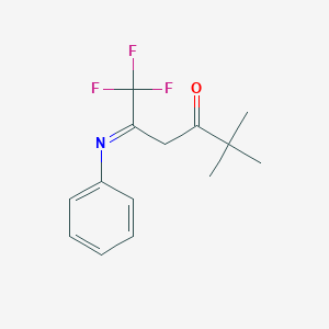 (5E)-6,6,6-Trifluoro-2,2-dimethyl-5-(phenylimino)hexan-3-one