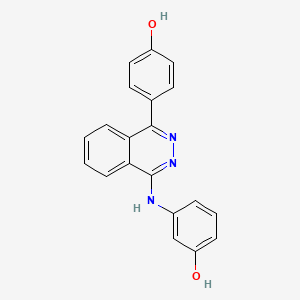 3-{[(1Z)-4-(4-hydroxyphenyl)phthalazin-1(2H)-ylidene]amino}phenol