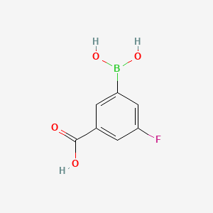molecular formula C7H6BFO4 B1417947 3-硼-5-氟苯甲酸 CAS No. 871329-84-9