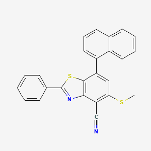 5-(Methylsulfanyl)-7-(naphthalen-1-yl)-2-phenyl-1,3-benzothiazole-4-carbonitrile