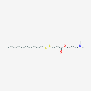 molecular formula C18H37NO2S2 B14179513 Propanoic acid, 3-(decyldithio)-, 3-(dimethylamino)propyl ester CAS No. 918438-50-3