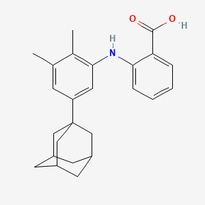 molecular formula C25H29NO2 B14179520 Anthranilic acid, N-((3-(1-adamantyl)-5,6-dimethyl)phenyl)- CAS No. 34701-97-8