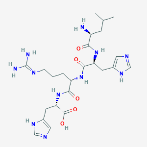 L-Leucyl-L-histidyl-N~5~-(diaminomethylidene)-L-ornithyl-L-histidine