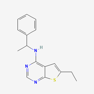 6-ethyl-N-(1-phenylethyl)thieno[2,3-d]pyrimidin-4-amine