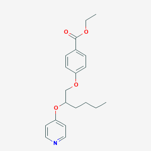 Ethyl 4-({2-[(pyridin-4-yl)oxy]hexyl}oxy)benzoate