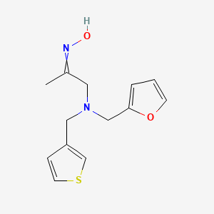 N-(1-{[(Furan-2-yl)methyl][(thiophen-3-yl)methyl]amino}propan-2-ylidene)hydroxylamine