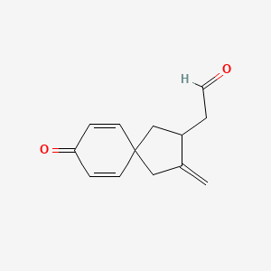 Spiro[4.5]deca-6,9-diene-2-acetaldehyde, 3-methylene-8-oxo-