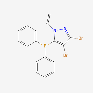 3,4-Dibromo-5-(diphenylphosphanyl)-1-ethenyl-1H-pyrazole