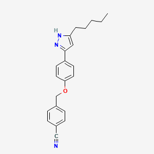 molecular formula C22H23N3O B14179669 4-{[4-(5-Pentyl-1H-pyrazol-3-yl)phenoxy]methyl}benzonitrile CAS No. 900500-86-9