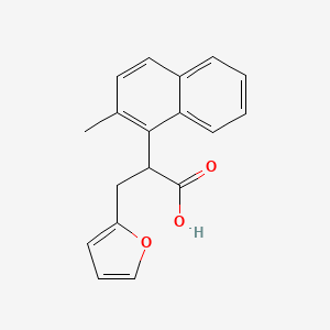 Acetic acid, 2-(2-furylmethyl)-2-(2-methyl-1-naphthyl)-