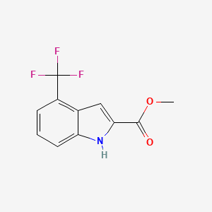 molecular formula C11H8F3NO2 B1417974 4-(三氟甲基)-1H-吲哚-2-甲酸甲酯 CAS No. 1098340-27-2