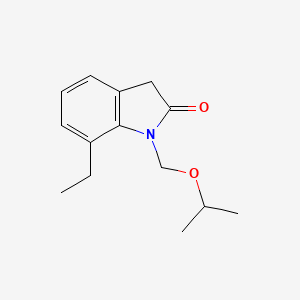 7-Ethyl-1-{[(propan-2-yl)oxy]methyl}-1,3-dihydro-2H-indol-2-one