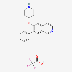 7-Phenyl-6-piperidin-4-yloxyisoquinoline;2,2,2-trifluoroacetic acid