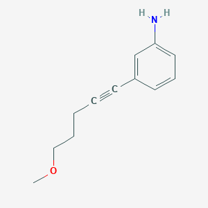 3-(5-Methoxypent-1-yn-1-yl)aniline