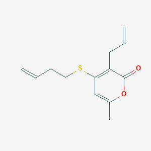 4-[(But-3-en-1-yl)sulfanyl]-6-methyl-3-(prop-2-en-1-yl)-2H-pyran-2-one