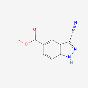 molecular formula C10H7N3O2 B1417982 3-氰基-1H-吲唑-5-羧酸甲酯 CAS No. 1190319-99-3