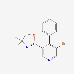 3-Bromo-5-(4,4-dimethyl-4,5-dihydro-1,3-oxazol-2-yl)-4-phenylpyridine