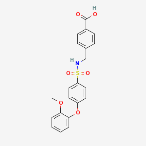 molecular formula C21H19NO6S B1417983 4-(((4-(2-甲氧基苯氧基)苯基)磺酰胺)甲基)苯甲酸 CAS No. 885268-84-8