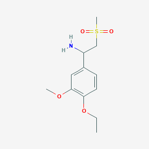 1-(4-Ethoxy-3-methoxyphenyl)-2-(methylsulfonyl)ethanamine