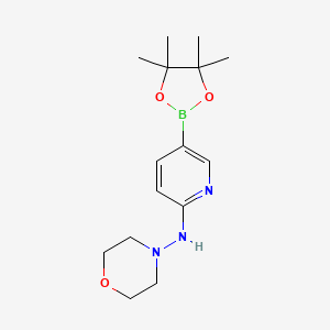 molecular formula C15H24BN3O3 B1417985 N-(5-(4,4,5,5-四甲基-1,3,2-二氧杂硼环-2-基)吡啶-2-基)吗啉-4-胺 CAS No. 1073354-38-7