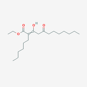 Ethyl 2-hexyl-3-hydroxy-5-oxododec-2-enoate