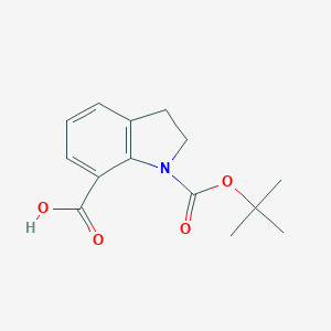 molecular formula C14H17NO4 B141799 N-Boc-indoline-7-carboxylic acid CAS No. 143262-20-8