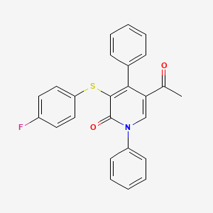 5-Acetyl-3-[(4-fluorophenyl)sulfanyl]-1,4-diphenylpyridin-2(1H)-one