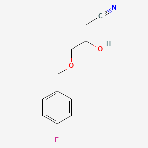 4-[(4-Fluorophenyl)methoxy]-3-hydroxybutanenitrile