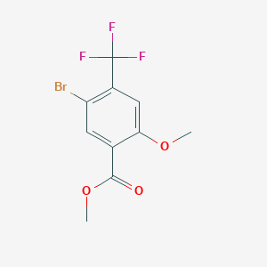 molecular formula C10H8BrF3O3 B1418005 5-溴-2-甲氧基-4-(三氟甲基)苯甲酸甲酯 CAS No. 1131587-97-7