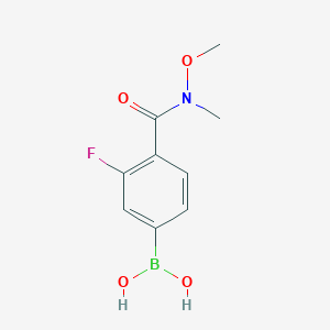 molecular formula C9H11BFNO4 B1418010 [3-氟-4-[甲氧基(甲基)氨基羰基]苯基]硼酸 CAS No. 913835-59-3