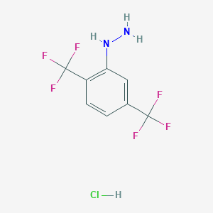 molecular formula C8H7ClF6N2 B1418014 2,5-双(三氟甲基)苯基肼盐酸盐 CAS No. 518057-67-5