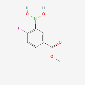 molecular formula C9H10BFO4 B1418016 (5-(乙氧羰基)-2-氟苯基)硼酸 CAS No. 874219-60-0