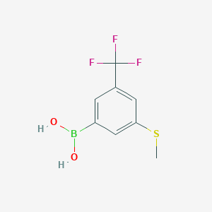 molecular formula C8H8BF3O2S B1418019 3-(甲硫基)-5-(三氟甲基)苯硼酸 CAS No. 957120-83-1