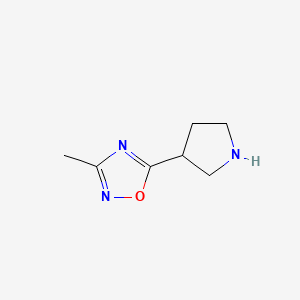 B1418027 3-Methyl-5-(pyrrolidin-3-yl)-1,2,4-oxadiazole CAS No. 902836-46-8