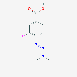 4-[(1E)-3,3-Diethyltriaz-1-en-1-yl]-3-iodobenzoic acid