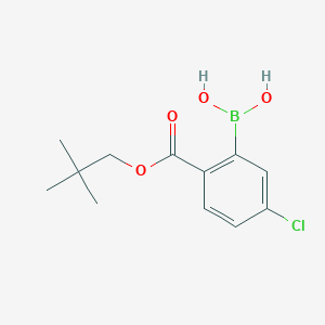 molecular formula C12H16BClO4 B1418032 (5-氯-2-[(2,2-二甲基丙氧基)羰基]苯基)硼酸 CAS No. 1315476-05-1