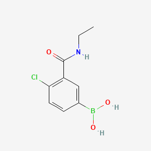 molecular formula C9H11BClNO3 B1418033 (4-氯-3-(乙基氨基羰基)苯基)硼酸 CAS No. 871332-69-3