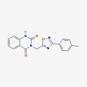 molecular formula C18H14N4O3 B1418036 3-{[3-(4-甲基苯基)-1,2,4-恶二唑-5-基]甲基}喹唑啉-2,4(1H,3H)-二酮 CAS No. 1223889-81-3