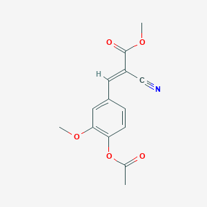 methyl (2E)-3-[4-(acetyloxy)-3-methoxyphenyl]-2-cyanoacrylate