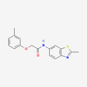 N-(2-methyl-1,3-benzothiazol-6-yl)-2-(3-methylphenoxy)acetamide