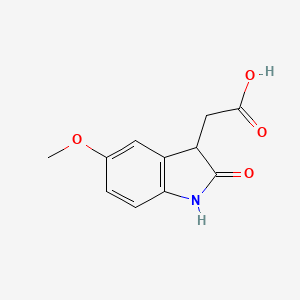 molecular formula C11H11NO4 B1418058 2-(5-甲氧基-2-氧代吲哚-3-基)乙酸 CAS No. 885272-25-3