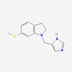 1-[(1H-Imidazol-5-yl)methyl]-6-(methylsulfanyl)-2,3-dihydro-1H-indole