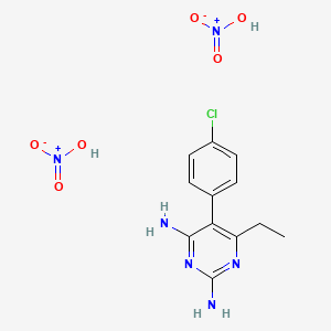 5-(4-Chlorophenyl)-6-ethylpyrimidine-2,4-diamine;nitric acid