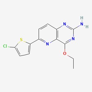 molecular formula C13H11ClN4OS B14180655 6-(5-Chlorothiophen-2-yl)-4-ethoxypyrido[3,2-d]pyrimidin-2-amine CAS No. 917759-90-1