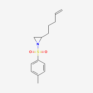 molecular formula C14H19NO2S B14180669 1-(4-Methylbenzene-1-sulfonyl)-2-(pent-4-en-1-yl)aziridine CAS No. 918160-54-0