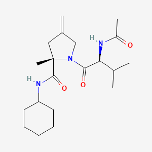 N-Acetyl-L-valyl-N-cyclohexyl-2-methyl-4-methylidene-L-prolinamide