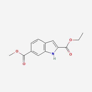 molecular formula C13H13NO4 B1418070 2-乙基 6-甲基 1H-吲哚-2,6-二羧酸酯 CAS No. 916792-63-7